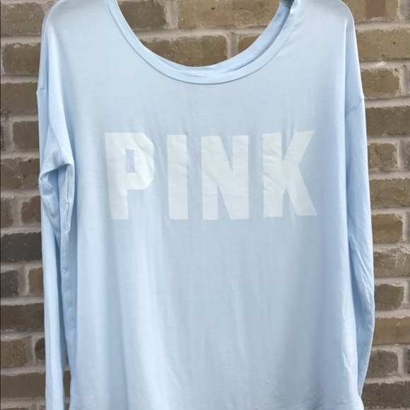 NWT Victoria's Secret Pink T shirt Long Sleeve large - Picture 2 of 3